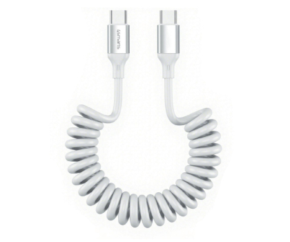 Kabel 4smarts Kabel spiralny USB-C do USB-C 240W biały